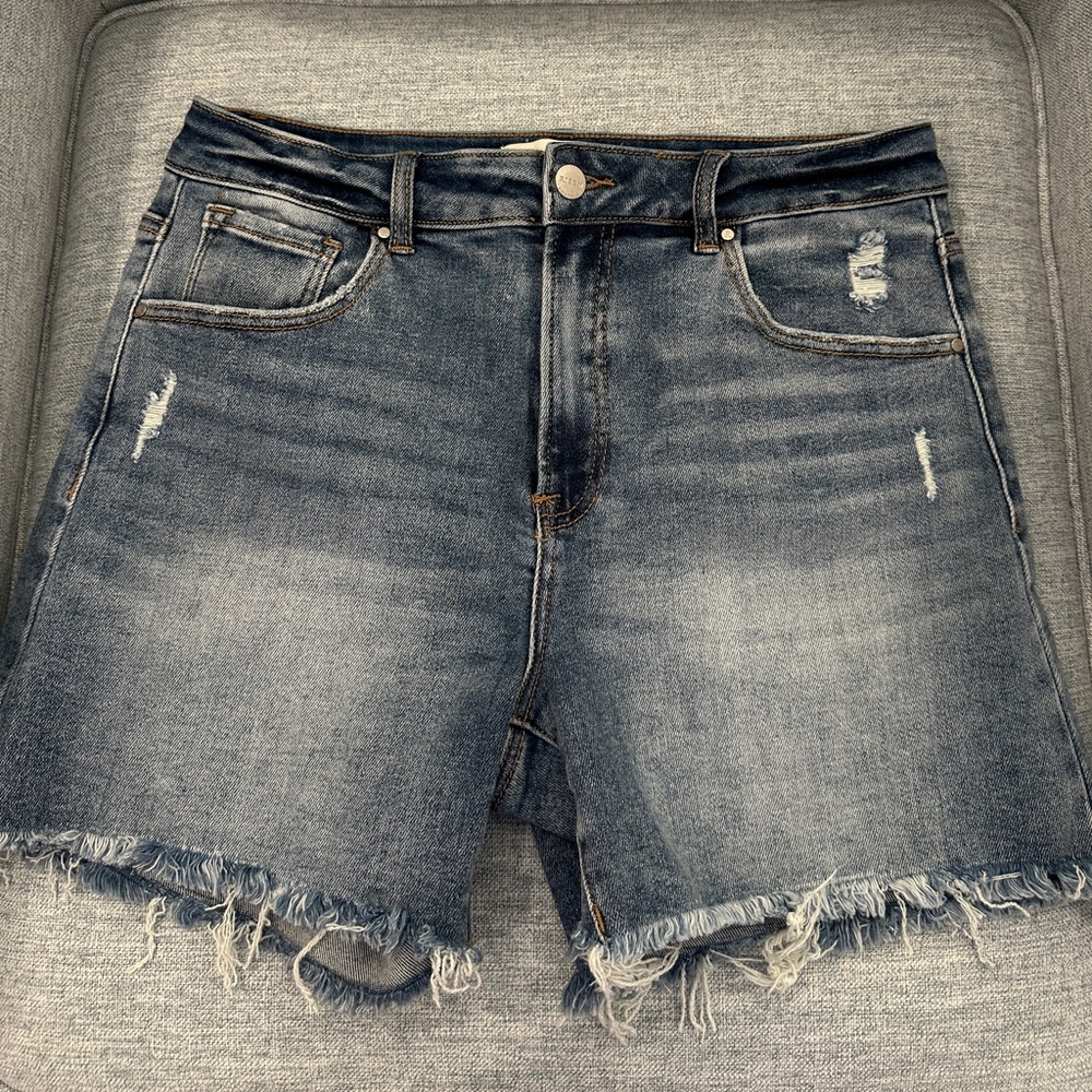 Distressed Blue Jean Shorts for Women